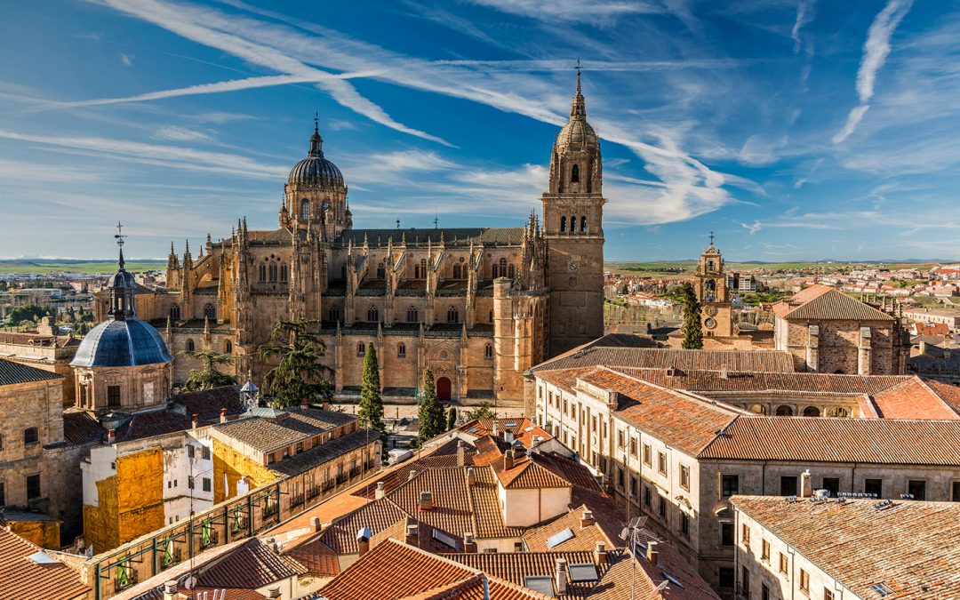 We are now in Salamanca Cathedral, Spain